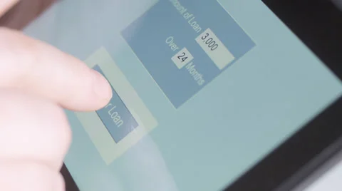 Applying for loan online Stock Footage 34501881