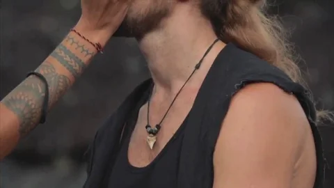 Applying makeup before shooting. Stock Footage 69077273