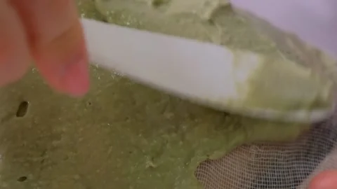 Applying a mask for cosmetic procedures Stock Footage 168215036