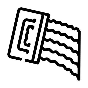 Applying moisture barrier line icon vector illustration Stock Illustration