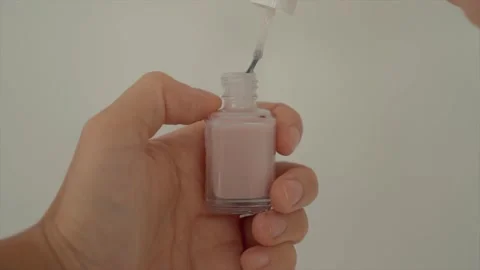 Applying nail polish on the nail Stock Footage 132688469