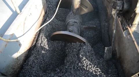 Applying a new layer of asphalt on the highway Stock Footage 47886850
