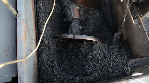 Applying a new layer of asphalt on the highway Stock Footage 47886969