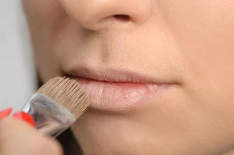 Applying perfect makeup Stock-Fotos