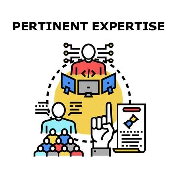 Applying pertinent expertise and knowledge in business development Stock Illustration