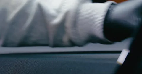 Applying Protective Cleaner to Car Trunk Mat 5 Stock Footage 293920982