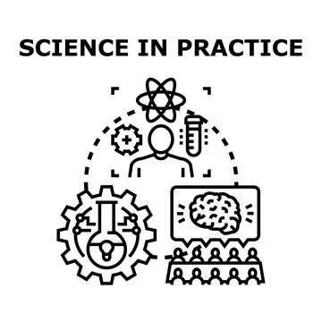 Applying scientific principles and research in practice 스톡 일러스트