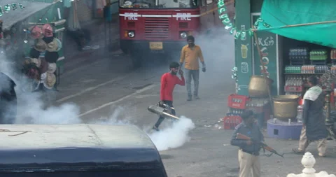 Applying Smoke on the Road Stock Footage 317600427