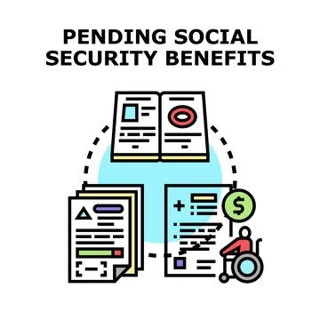 Applying for social security benefits and financial assistance Stock Illustration