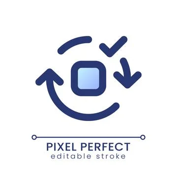 Applying spin motion effect pixel perfect gradient fill ui icon Stock-Illustration