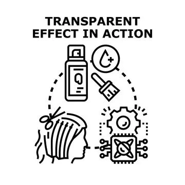 Applying transparent effect with digital processing technology Stock Illustration