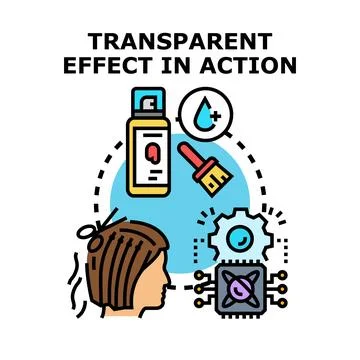 Applying transparent effect with digital processing technology Stock Illustration