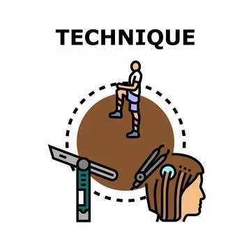 Applying various techniques for sport, craft, and medical procedures Ilustración de archivo