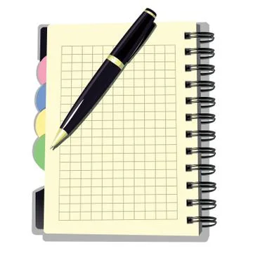 Appointment Book with Pen Stock Illustration