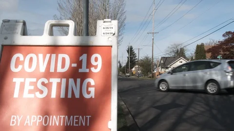 By Appointment COVID-19 Testing Sign Stock Footage 127711711