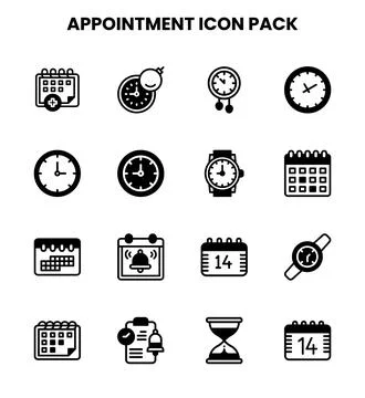 Appointment DuoTone Design Icons Pack Ilustración de archivo