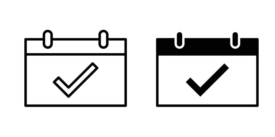 Appointment icon for design projects and web UI Stock Illustration