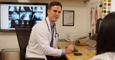 Appointment, interview and help with healthcare worker listening to patient Stock Footage 250888961