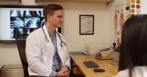Appointment, interview and help with healthcare worker listening to patient Stock Footage 250889754