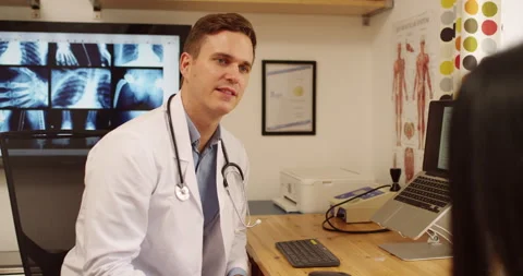Appointment, interview and help with healthcare worker listening to patient Stock Footage 250892573