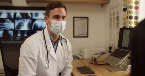 Appointment, interview and help with healthcare worker listening to patient Stock Footage 250894141