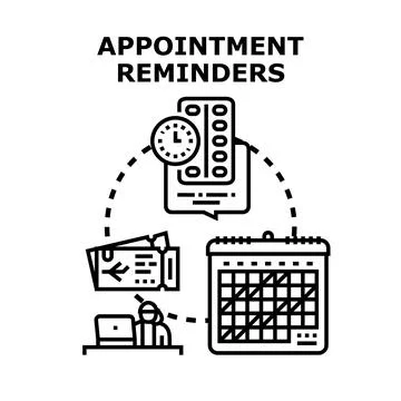 Appointment reminders managing schedule and planning agenda Stock Illustration