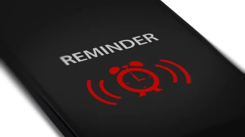Appointment Reminders on Smart Phone Screen Stock Footage 117607827