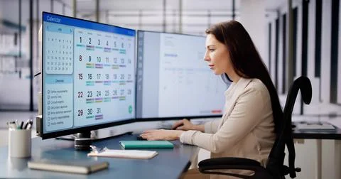 Appointment Schedule Planner And Date Calendar 스톡 사진