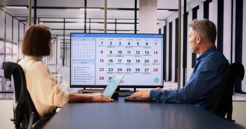 Appointment Schedule Planner And Date Calendar 스톡 사진