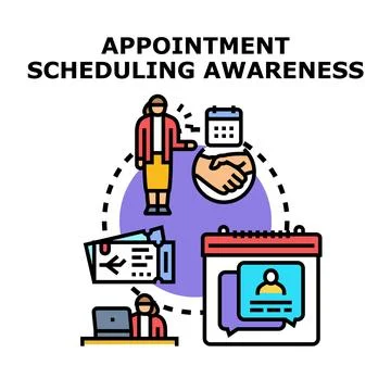 Appointment scheduling awareness concept developing business strategy 库存插图