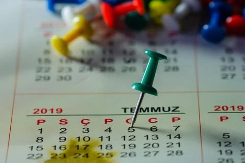 Appointments marked on the calendar Stock Photos