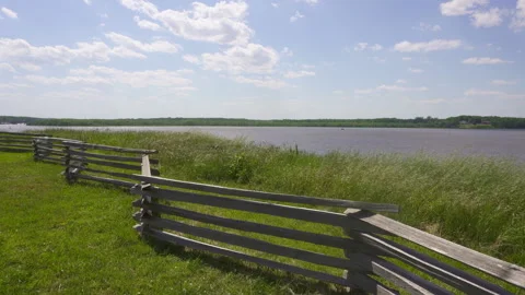 Appomattox River and James River at City Point in Petersburg, Virginia Stock Footage 234737742