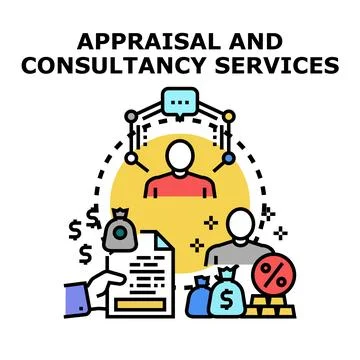 Appraisal and consultancy services vector concept Stock Illustration