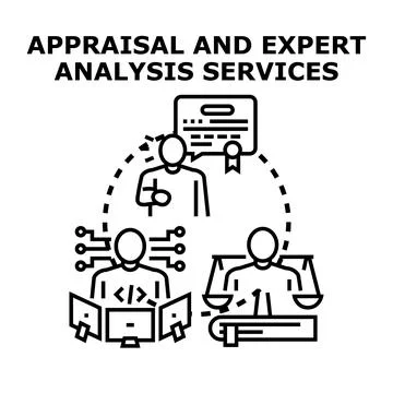 Appraisal and expert analysis services concept illustration Stock Illustration