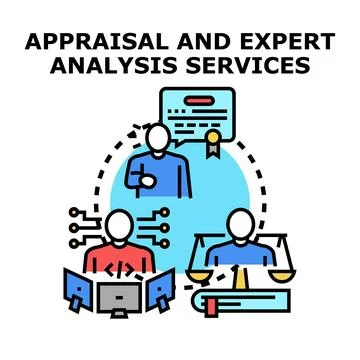 Appraisal and expert analysis services concept illustration Stock Illustration