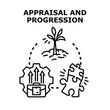 Appraisal and progression process developing opportunities concept 스톡 일러스트