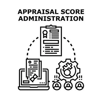 Appraisal score administration process with performance evaluation Stock Illustration