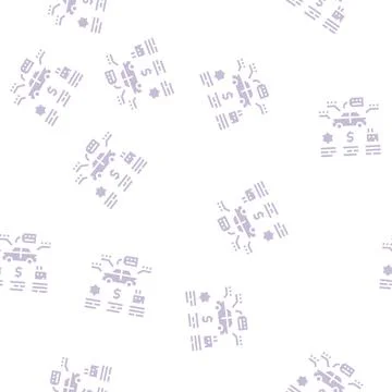 Appraise car glyph seamless pattern Illustrazione stock