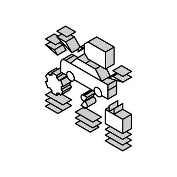Appraise car isometric icon vector illustration Illustrazione stock