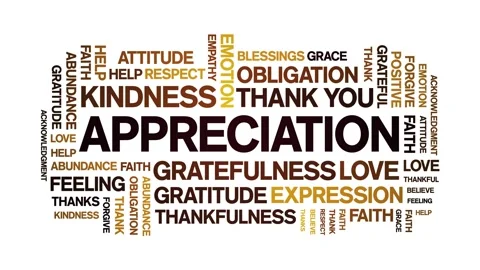 Appreciation animated word cloud,animati... | Stock Video | Pond5