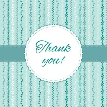 Appreciation card with pattern. Thank You card Stock Illustration