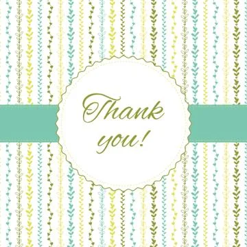 Appreciation card with pattern. Thank You card Stock Illustration