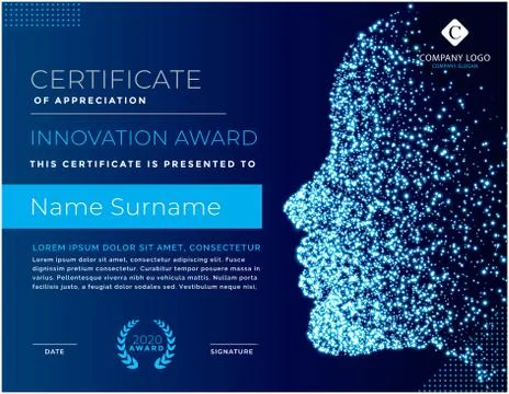 Appreciation  certificate design for all types company Stock Illustration