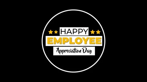 Appreciation Day text animation with black background.4k video Stock Footage 300952525
