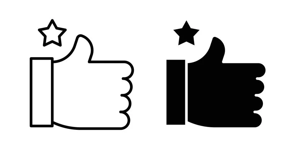 Appreciation icon solid, line, and editable vector set. Stock Illustration