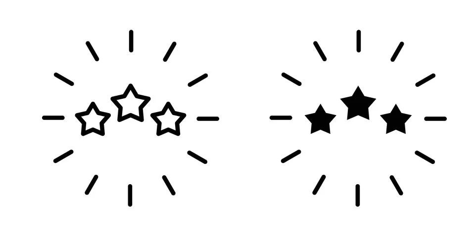 Appreciation icon vector concepts, line and silhouette style イラスト素材