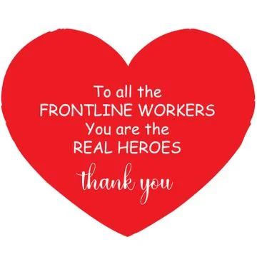 Appreciation message for Front line workers during Coronavirus COVID-19 Pande Stock Illustration
