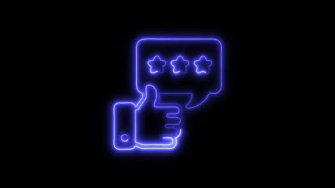 Appreciation Outline Icon in HD Video Neon Animation Stock-Footage 304552174