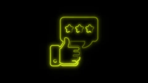 Appreciation Outline Icon in HD Video Neon Animation Vídeo Stock 304552178