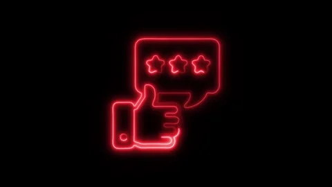 Appreciation Outline Icon in HD Video Neon Animation Stock-Footage 304552180